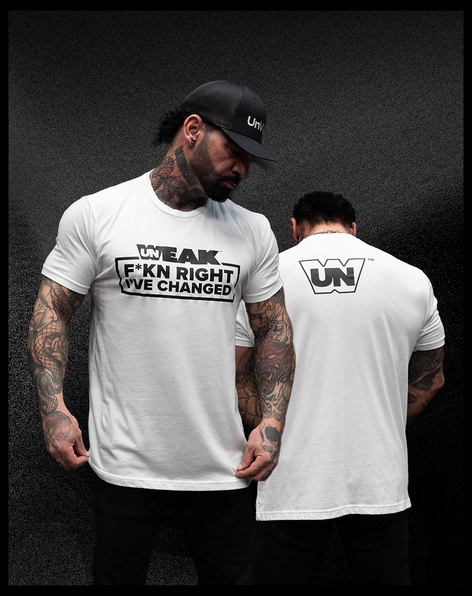 UnWeak Apparel F*KN Right I've Changed Fitted T Shirt Black Print On White